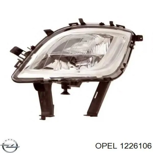 Lampa przeciwmgielna prawa Opel 1226106 cena, od 69,81 USD
