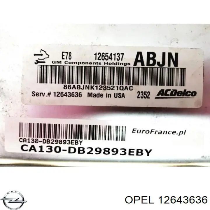 Sterownik silnika Opel Corsa D minivan (S07) (2006 - 2015) cena, od 277,90 USD