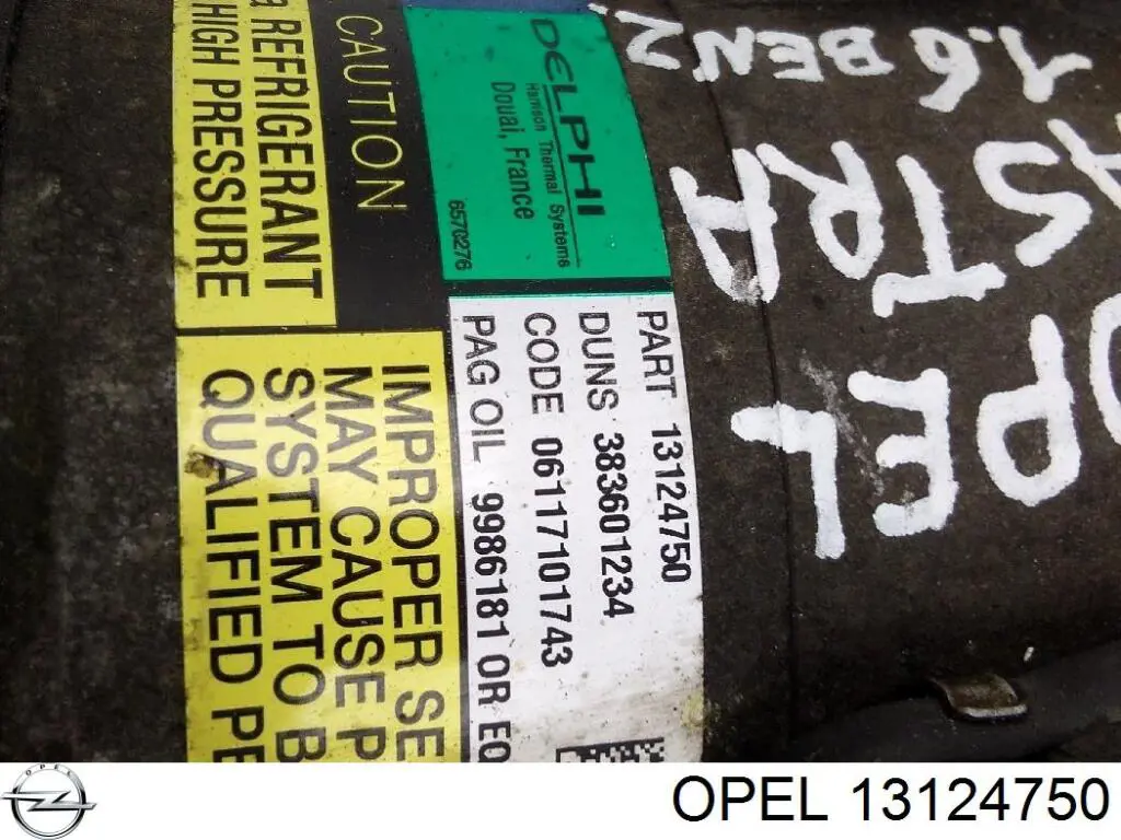 Do koszyka 13124750 Opel Sprężarka klimatyzacji