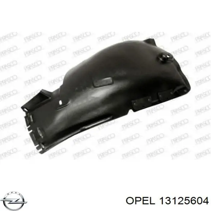 Do koszyka 13125604 Opel Nadkole błotnika przedniego lewe tylne