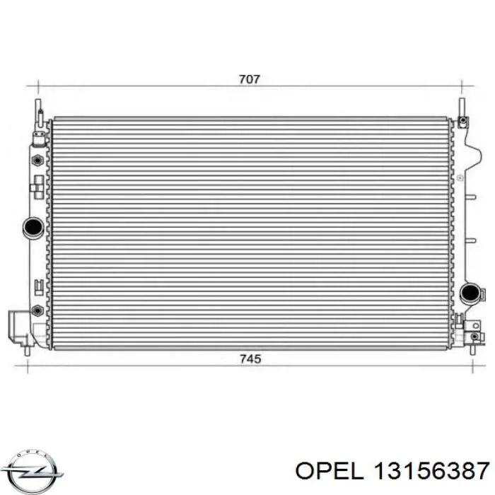 Chłodnica silnika Opel 13156387 cena, od 116,57 USD