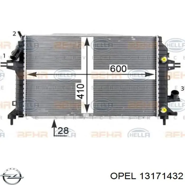 13171432 Opel Chłodnica silnika
