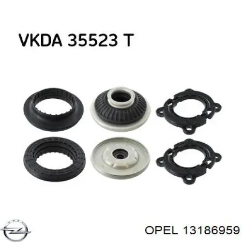 Do koszyka 13186959 Opel Poduszka amortyzatora przedniego