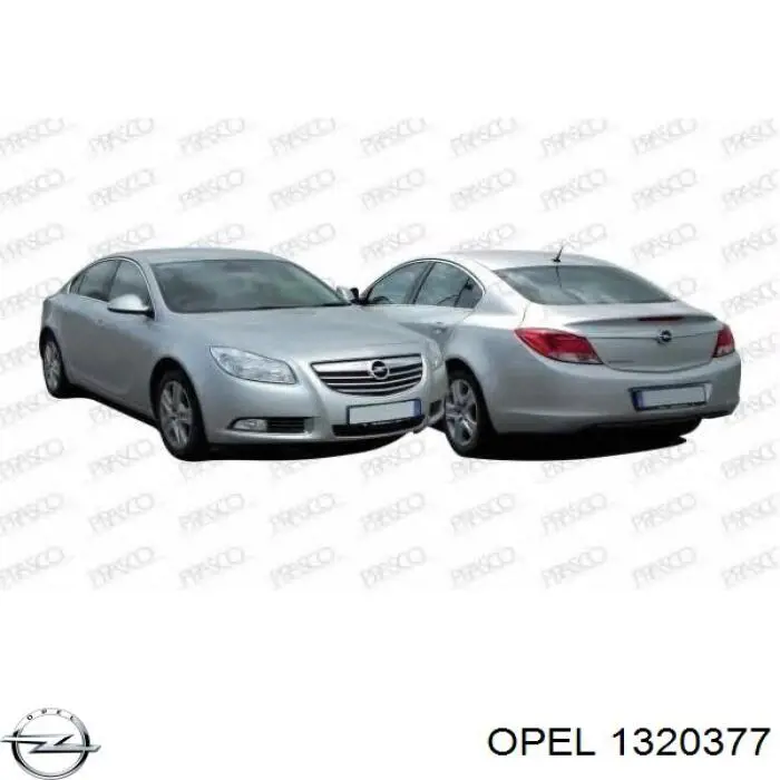 Do koszyka 1320377 Opel Atrapa chłodnicy