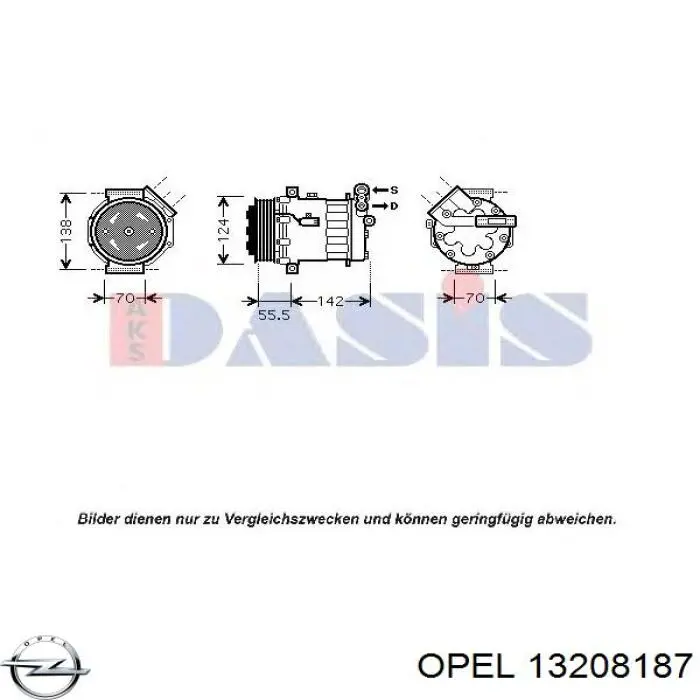 Do koszyka 13208187 Opel Sprężarka klimatyzacji