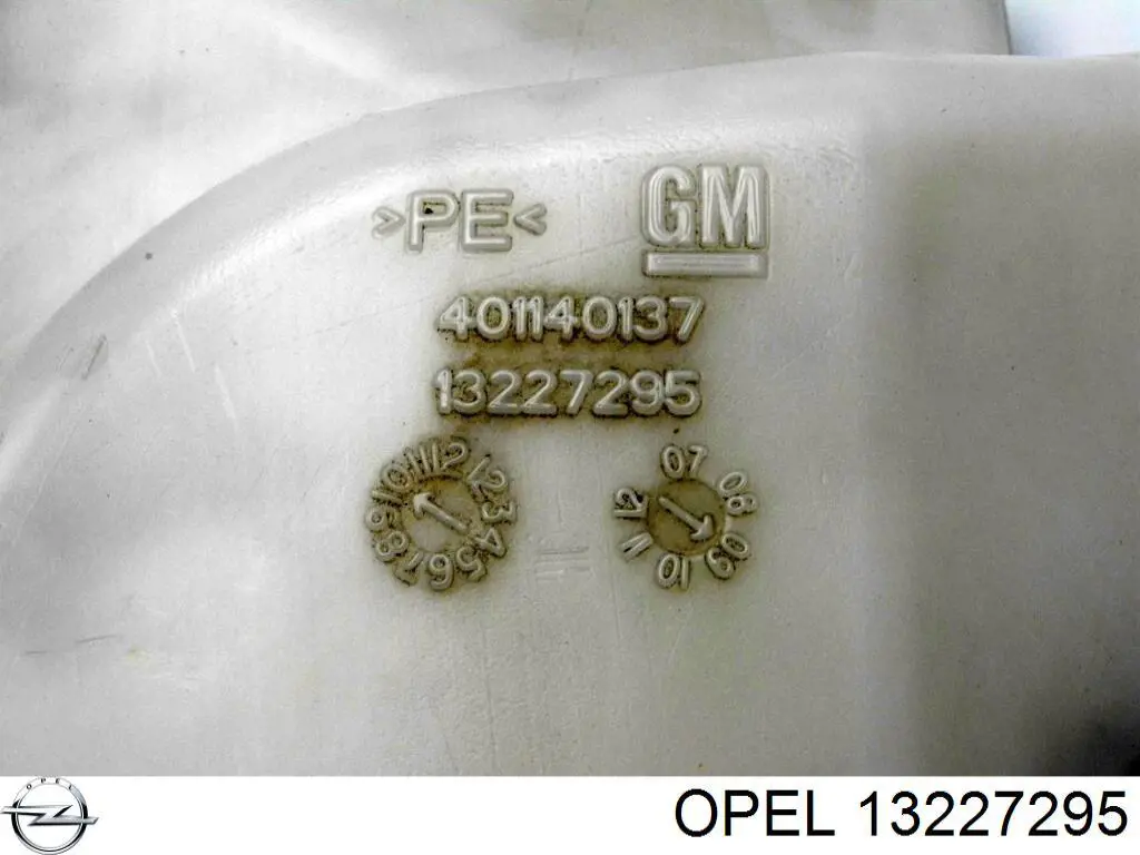Do koszyka 13227295 General Motors Zbiorniczek spryskiwacza szyb
