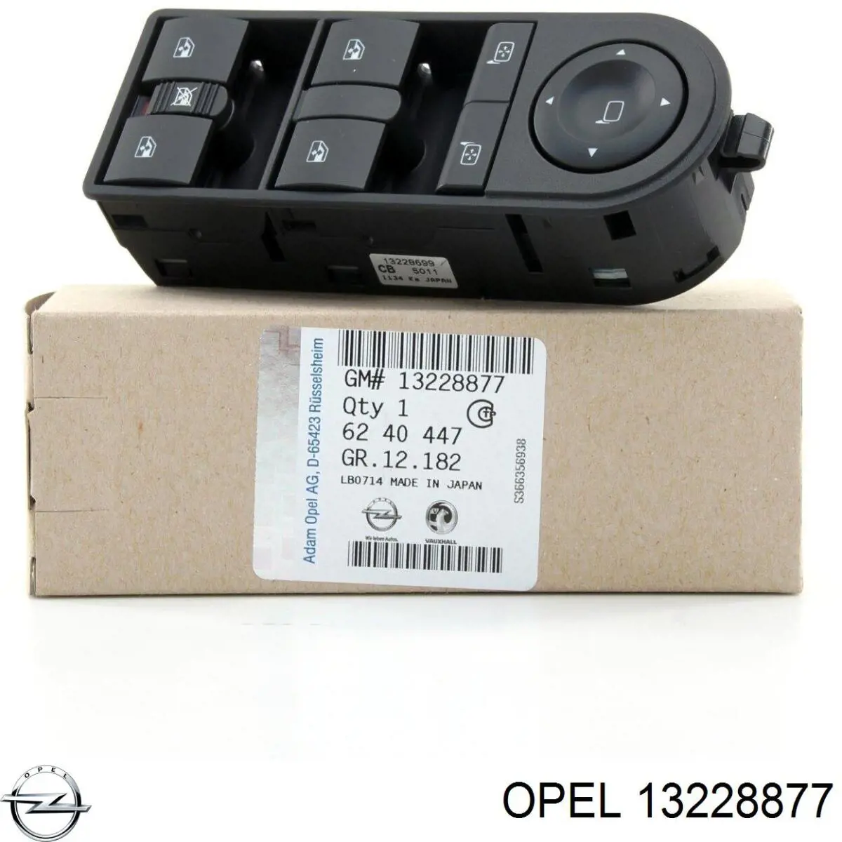 Panel przyciskowy sterowania podnośnikiem szyby przedni lewy Opel 13228877 cena, od 47,67 USD