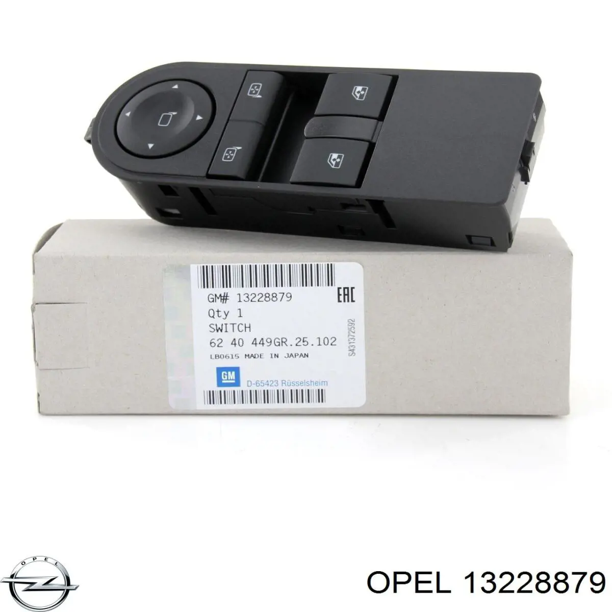 Panel przyciskowy sterowania podnośnikiem szyby przedni lewy Opel 13228879 cena, od 43,62 USD