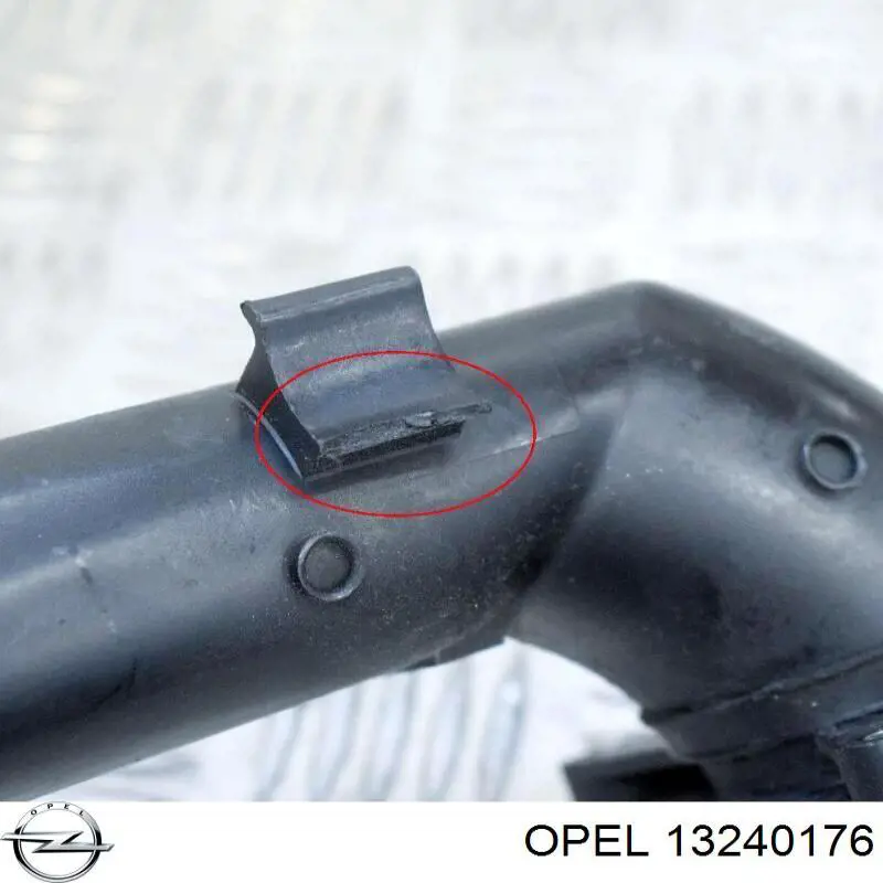 Do koszyka 13240176 Opel Przewód (króciec) intercoolera