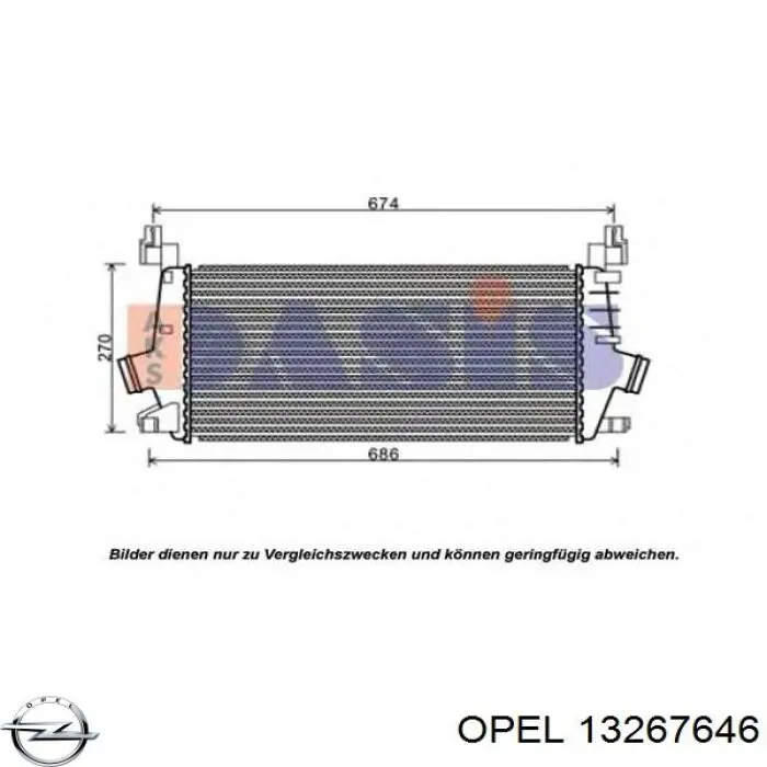 13267646 Opel Chłodnica intercoolera