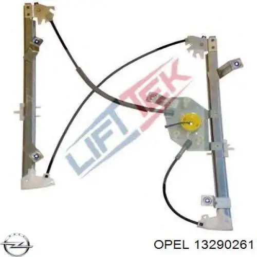 Do koszyka 965872102 Opel Mechanizm podnoszenia szyby drzwi przednich lewych