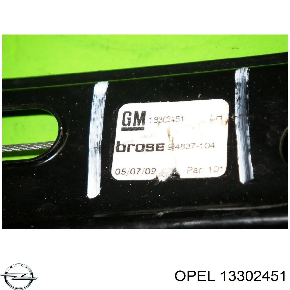 Mechanizm podnoszenia szyby drzwi przednich lewych Opel 13302451 cena, od 91,94 USD