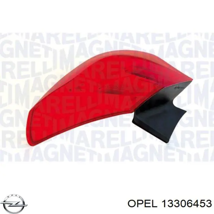 Lampa zespolona tylna lewa zewnętrzna Opel 13306453 cena, od 81,72 USD