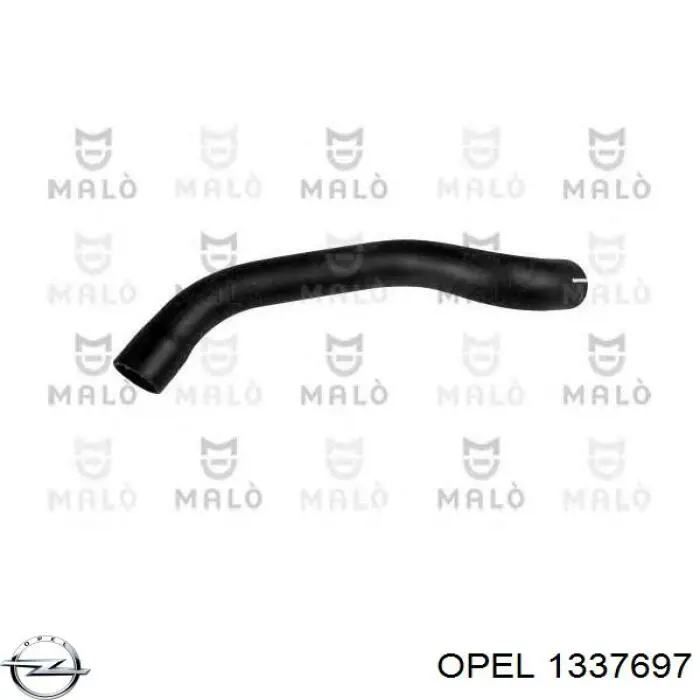 Do koszyka 1337697 Opel Przewód (króciec) chłodnicy górny