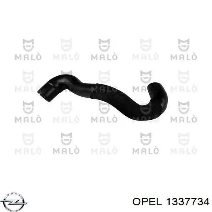 Przewód (króciec) chłodnicy górny Opel 1337734 cena, od 21,47 USD