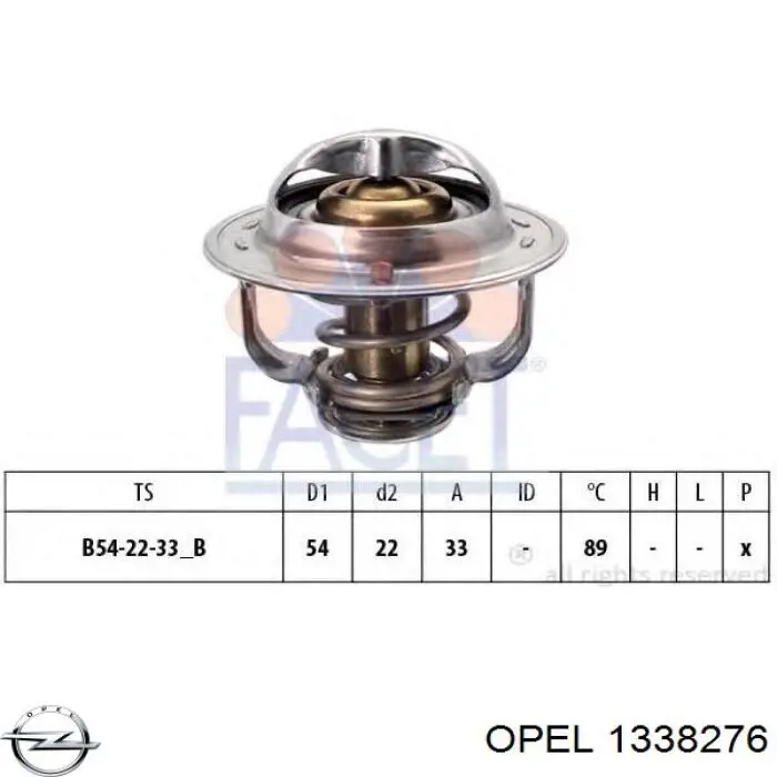Termostat 1338276 Opel