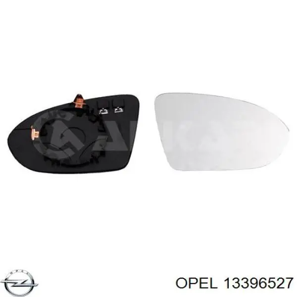 Wkład lusterka wstecznego prawego Opel 13396527 cena, od 24,65 USD