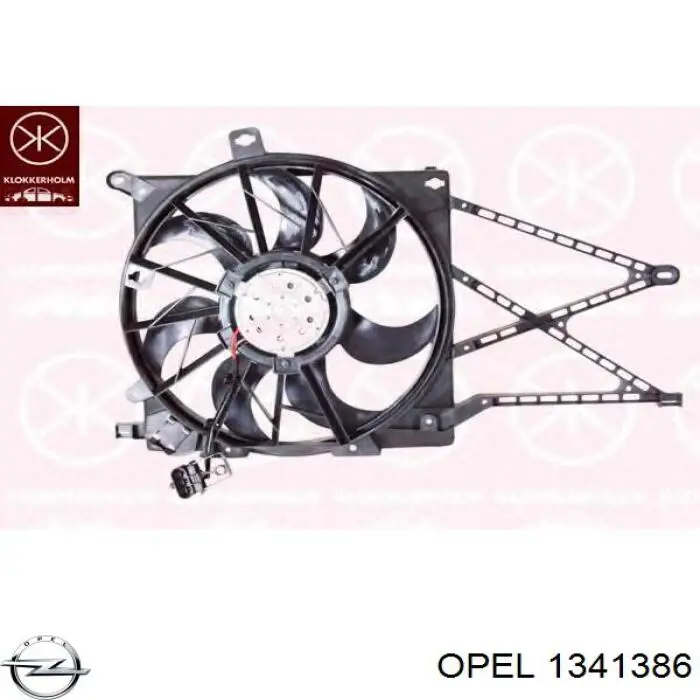Wentylator elektryczny układu chłodzenia kompletny (silnik+wirnik) Opel 1341386 cena, od 32,37 USD
