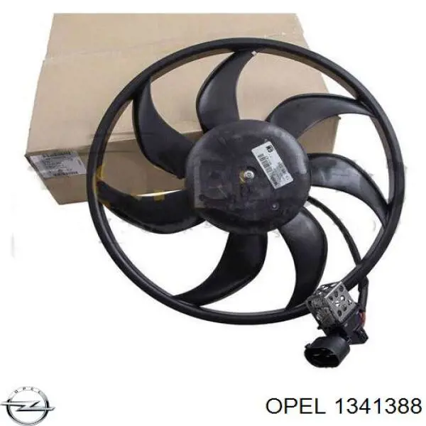 1341388 Opel Wentylator elektryczny układu chłodzenia kompletny (silnik+wirnik)