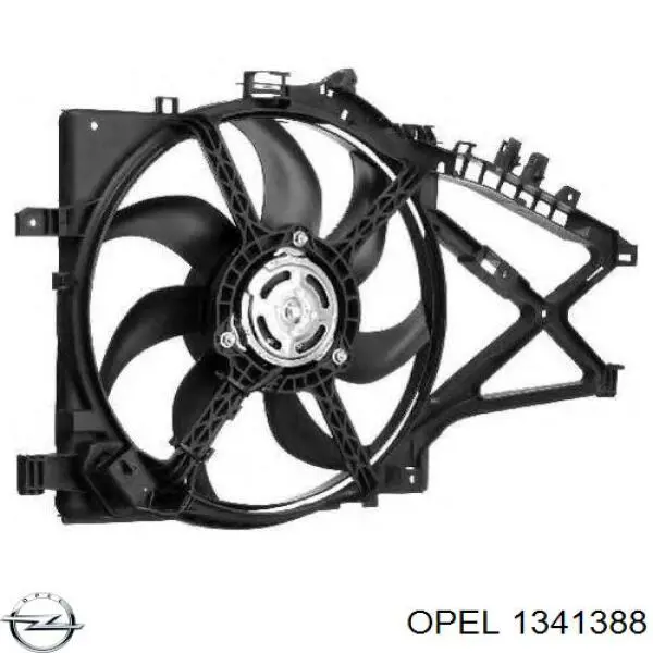 Wentylator elektryczny układu chłodzenia kompletny (silnik+wirnik) Opel 1341388 cena, od 164,72 USD
