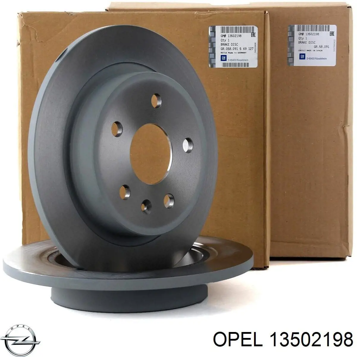 13502198 Opel Tarcza hamulcowa tylna