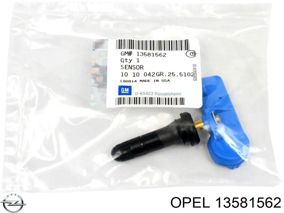 Czujnik ciśnienia w oponach 13581562 Opel