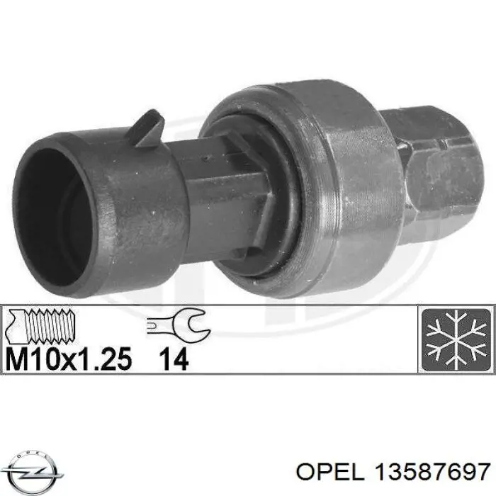 50550372 Fiat/Alfa/Lancia Czujnik ciśnienia bezwzględnego klimatyzacji