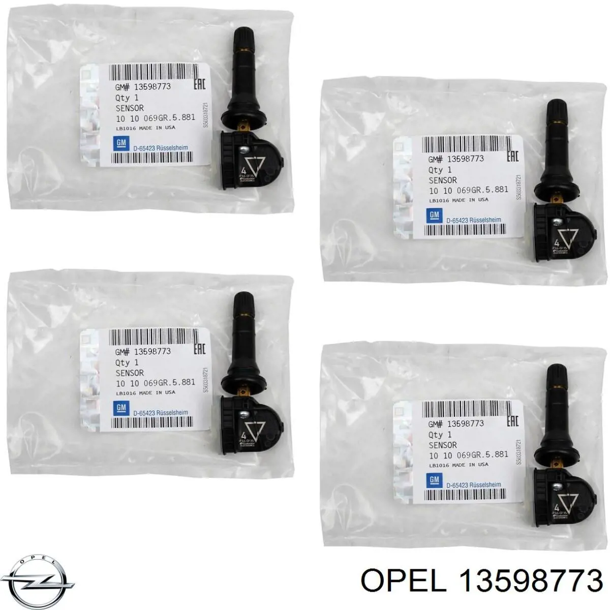 Do koszyka 13598773 Opel Czujnik ciśnienia w oponach