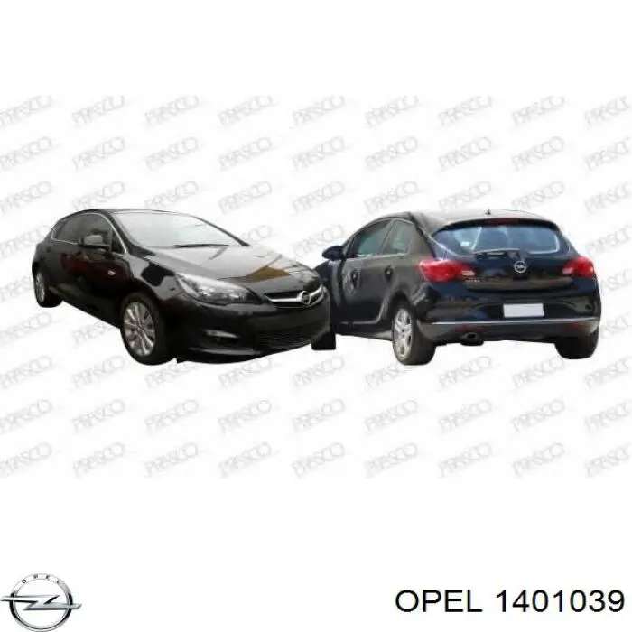 1401039 Opel Zderzak przedni