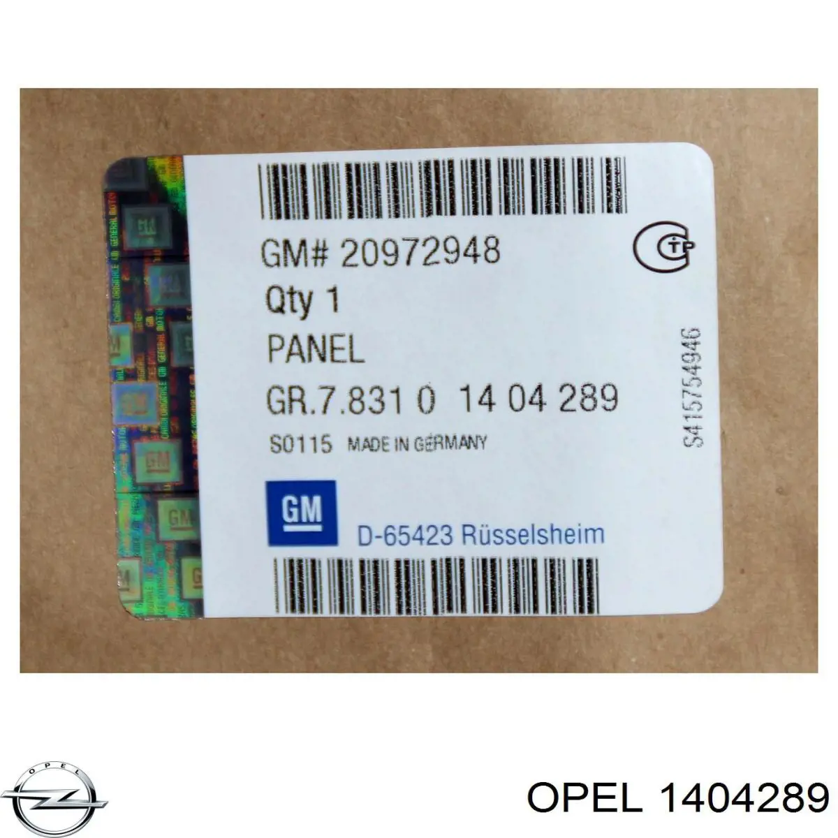 Do koszyka 1404646 Opel Zderzak tylny
