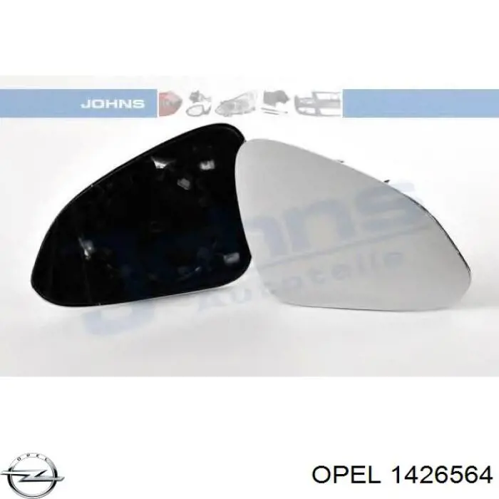 Do koszyka 1426564 Opel Wkład lusterka wstecznego prawego
