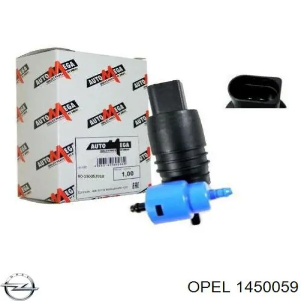 1450059 Opel Pompka spryskiwacza szyby przedniej/tylnej