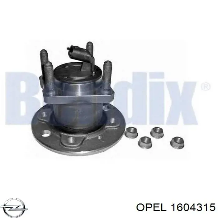 1604315 Opel Piasta tylna