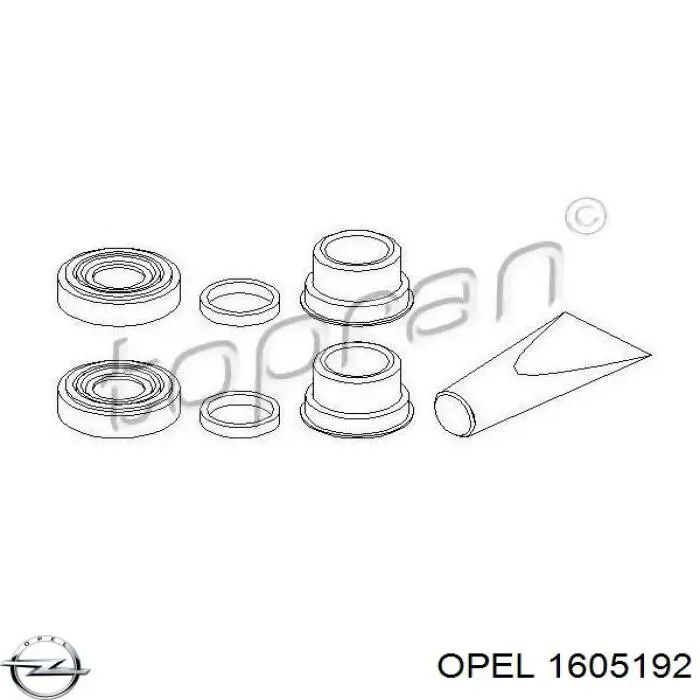 Zestaw naprawczy zacisku hamulcowego tylnego Opel 1605192 cena, od  