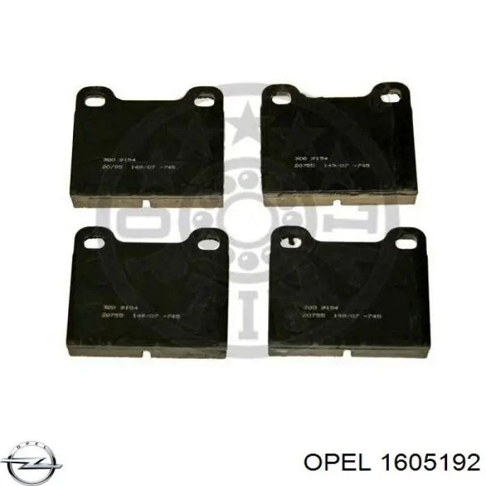 1605192 Opel Zestaw naprawczy zacisku hamulcowego tylnego