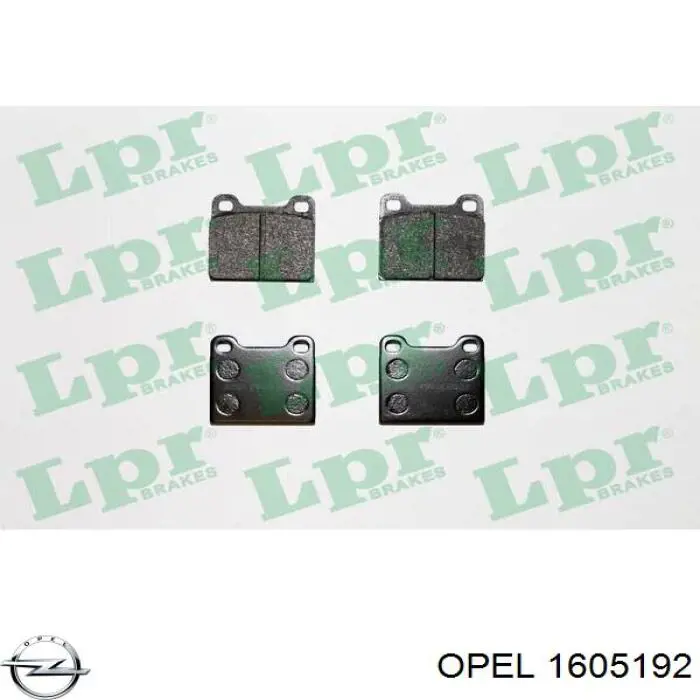 Zestaw naprawczy zacisku hamulcowego tylnego 1605192 Opel