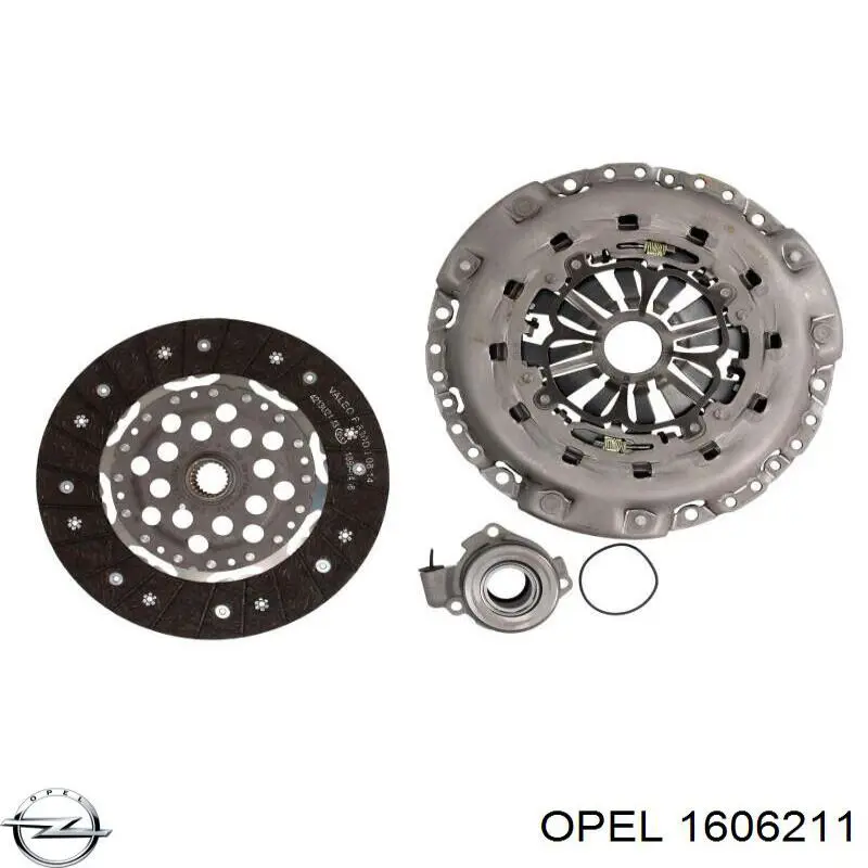 Do koszyka 1606211 Opel Zestaw sprzęgła (3 części)
