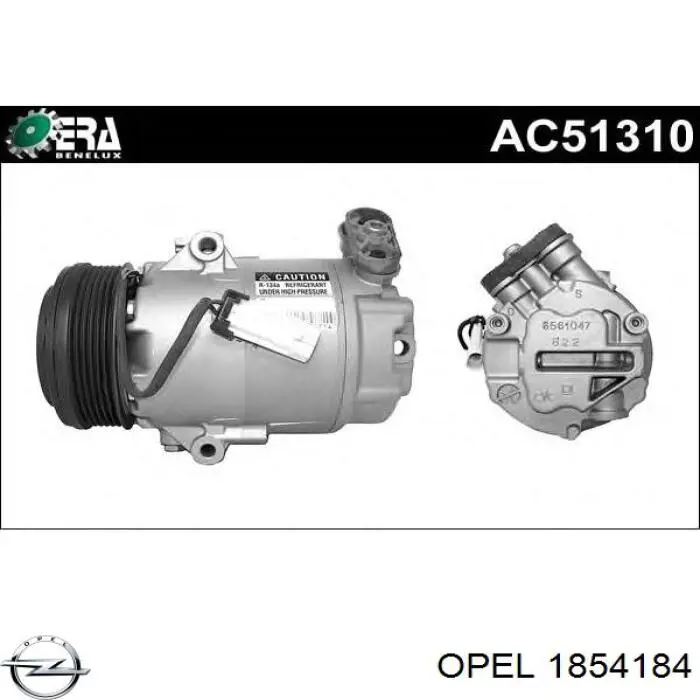 Sprężarka klimatyzacji Opel 1854184 cena, od 301,38 USD