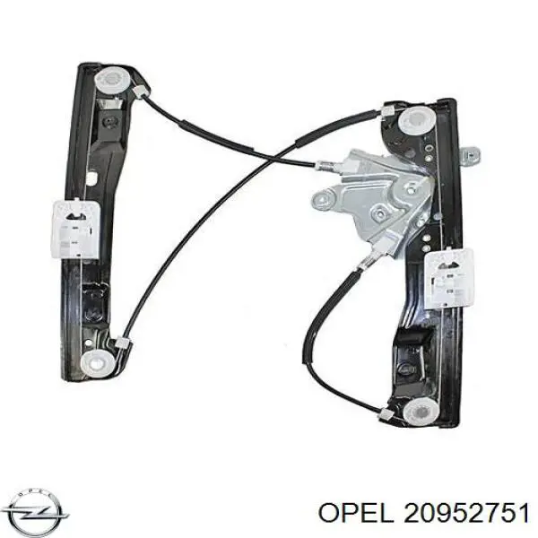 20952751 Opel Mechanizm podnoszenia szyby drzwi przednich prawych