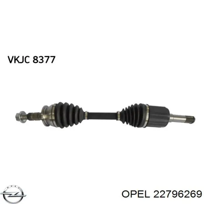 Do koszyka 22796269 Opel Półoś napędowa przednia prawa