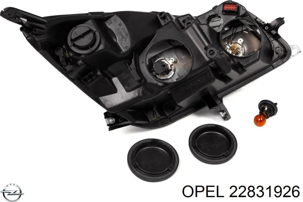 Reflektor lewy Opel 22831926 cena, od 175,36 USD