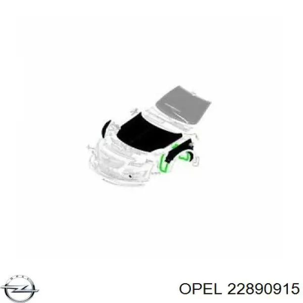 Nadkole błotnika przedniego lewe General Motors 22890915 cena, od 78,43 USD