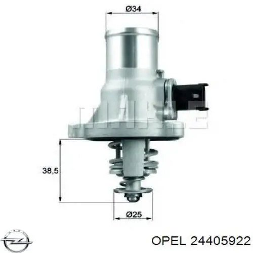 Do koszyka 24405922 Opel Termostat