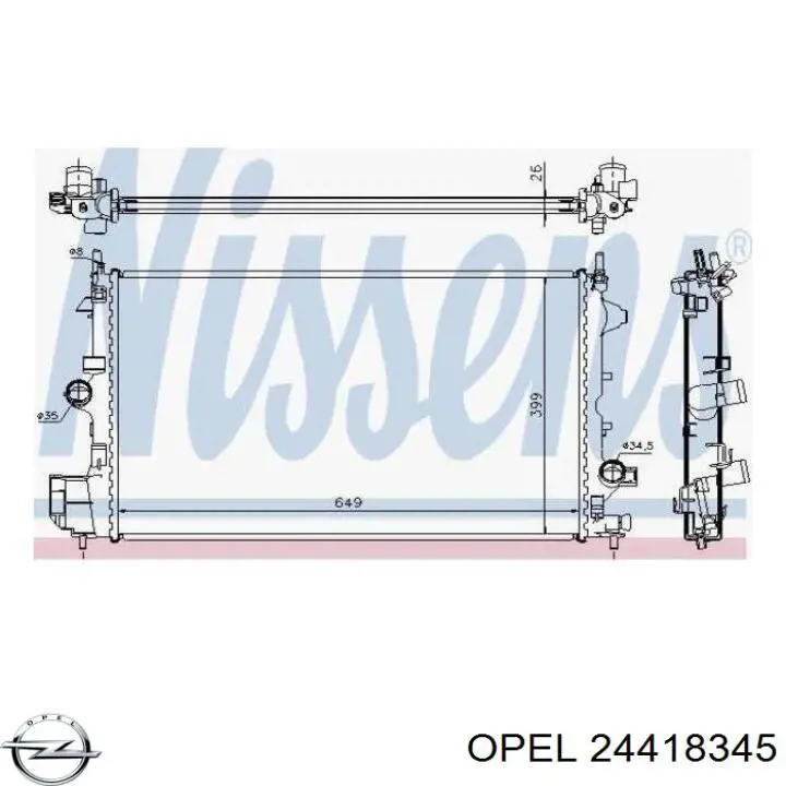 Chłodnica silnika Opel 24418345 cena, od 112,37 USD