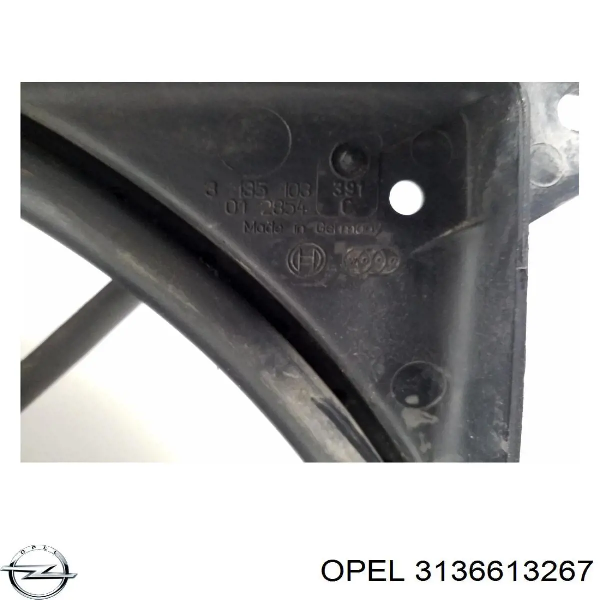 Dyfuzor chłodnicy, w komplecie z silnikiem i wirnikiem Opel 3136613267