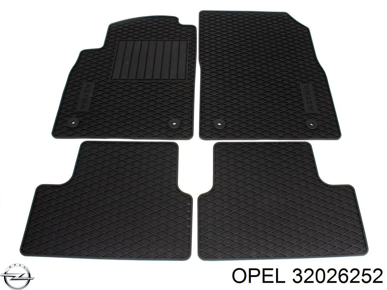 Dywaniki przód+tył, komplet 32026252 Opel