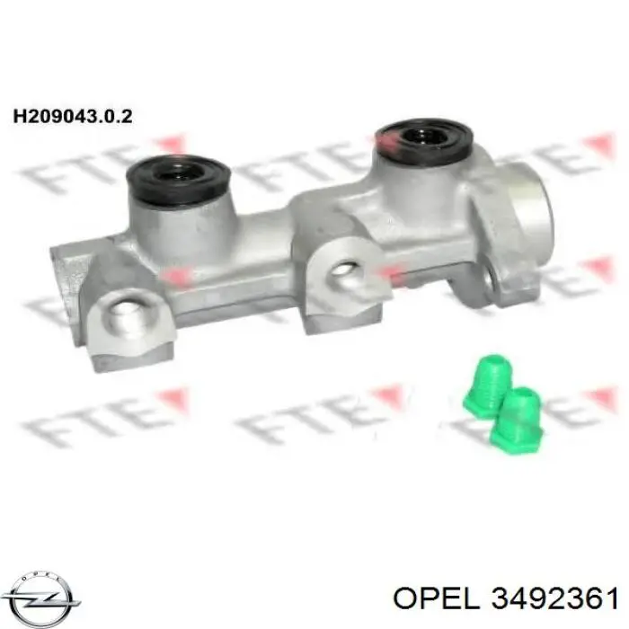 3492361 Opel Główny cylinder hamulców