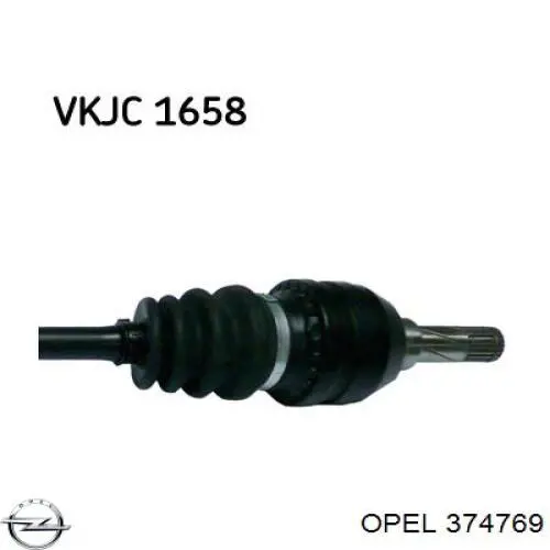 Półoś napędowa przednia prawa Opel 374769 cena, od 36,42 USD