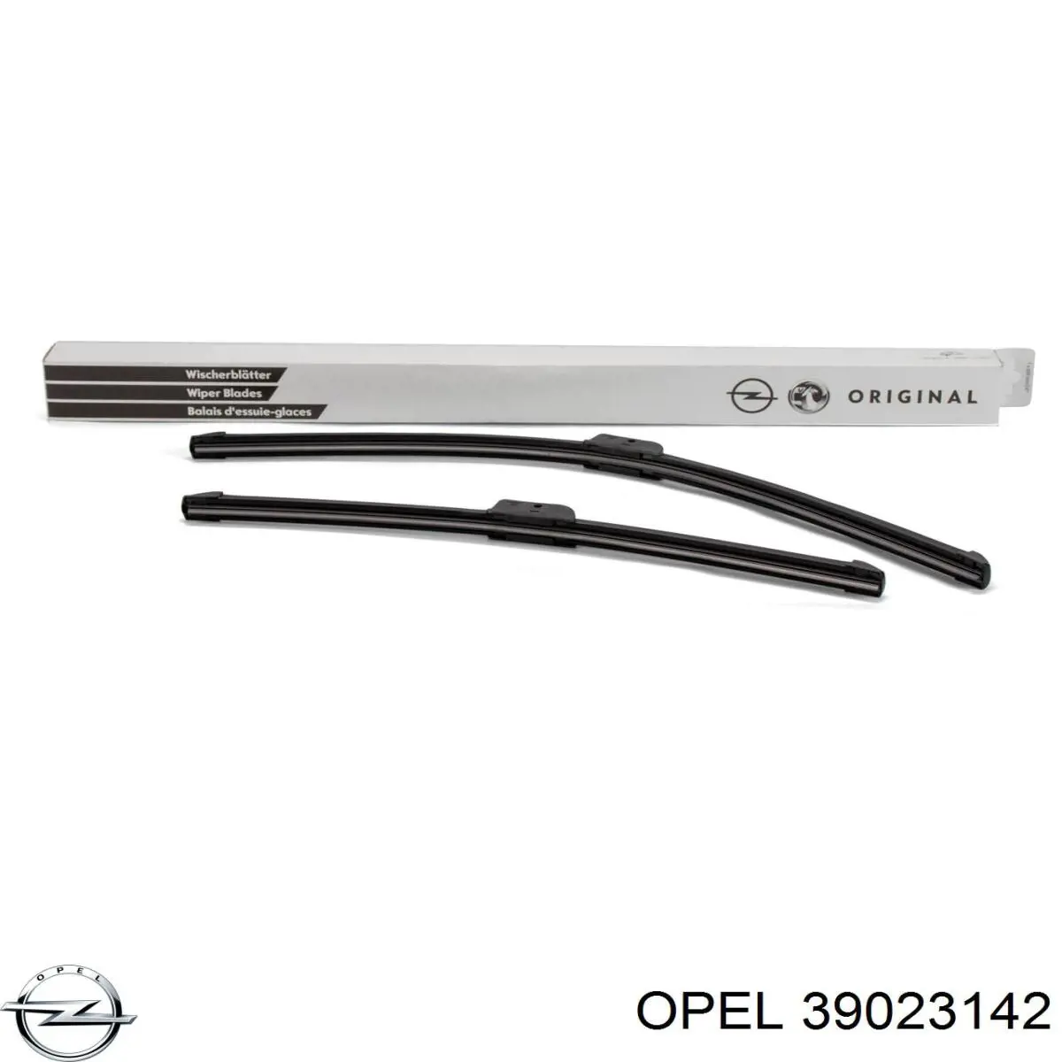 Do koszyka 39023142 Opel Pióro wycieraczki szyby przedniej, zestaw (2 szt.)
