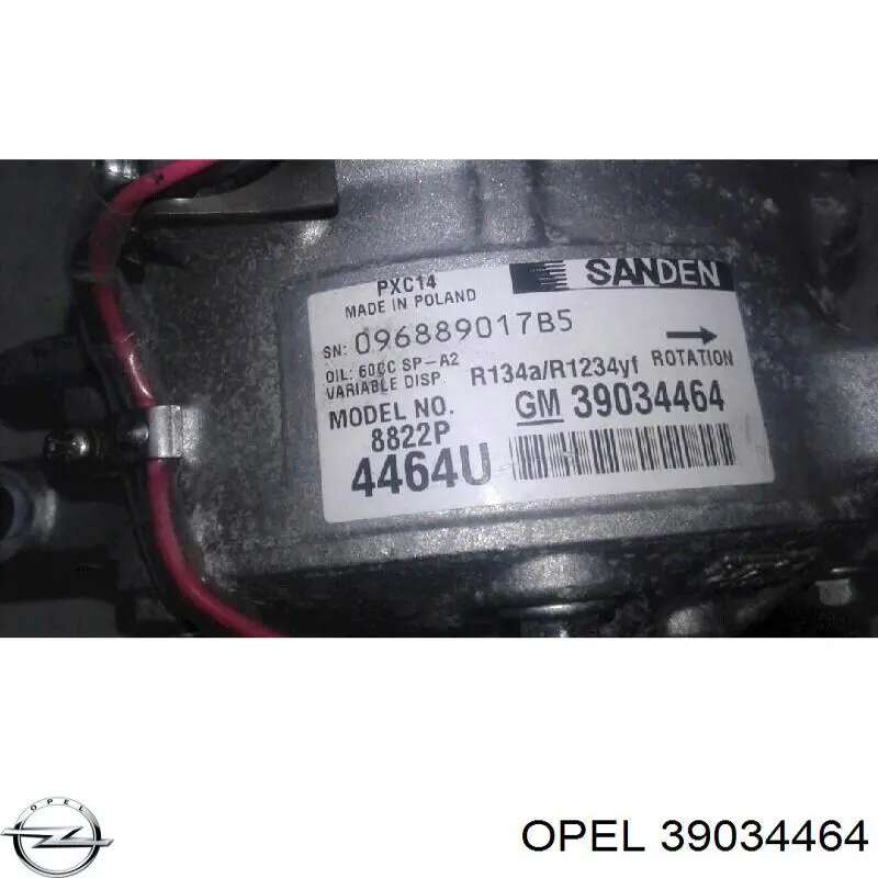 39034464 Opel Sprężarka klimatyzacji